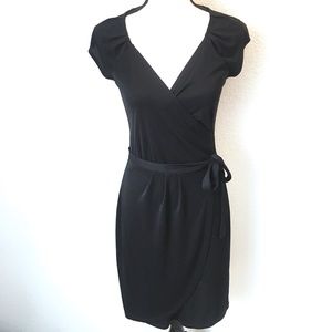The Limited Little Black Faux-Wrap Dress
